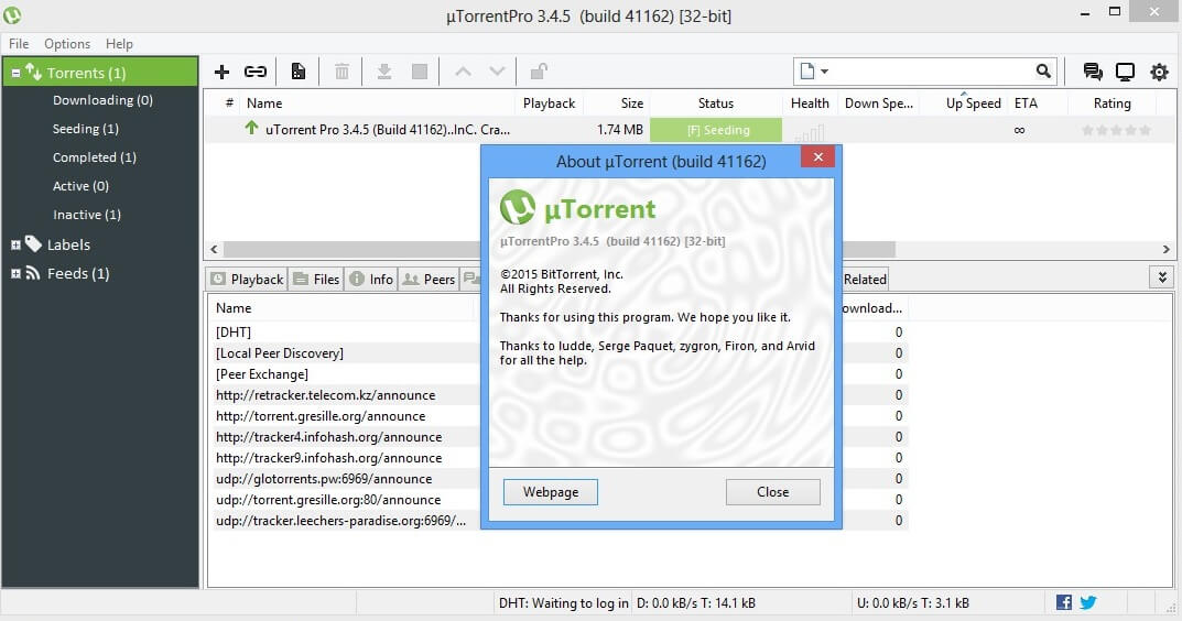 Retracker. BITTORRENT. Utorrent Интерфейс. Виды торрентов.